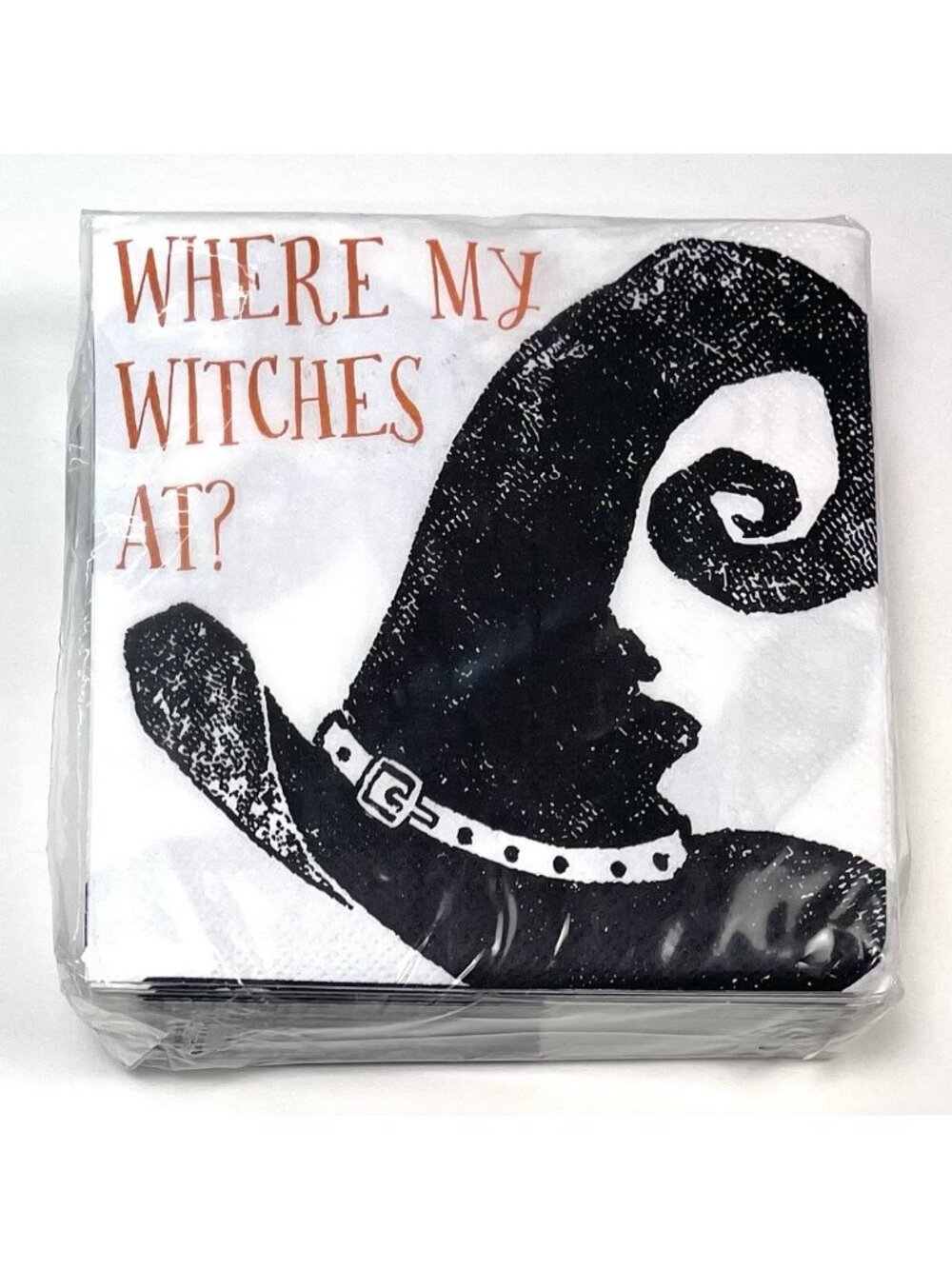 40ct Blueink Studios WHERE MY WITCHES AT 4-7/8" Paper BEVERAGE NAPKINS NIP NEW